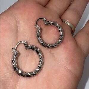 Elegant Silver Hoop Earrings